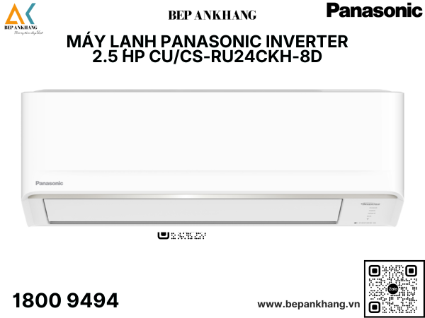 Máy lạnh Panasonic Inverter 2.5 HP CU/CS-RU24CKH-8D
